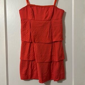 BCBGMaxAzaria Coral Strapless Layered Dress - size 4